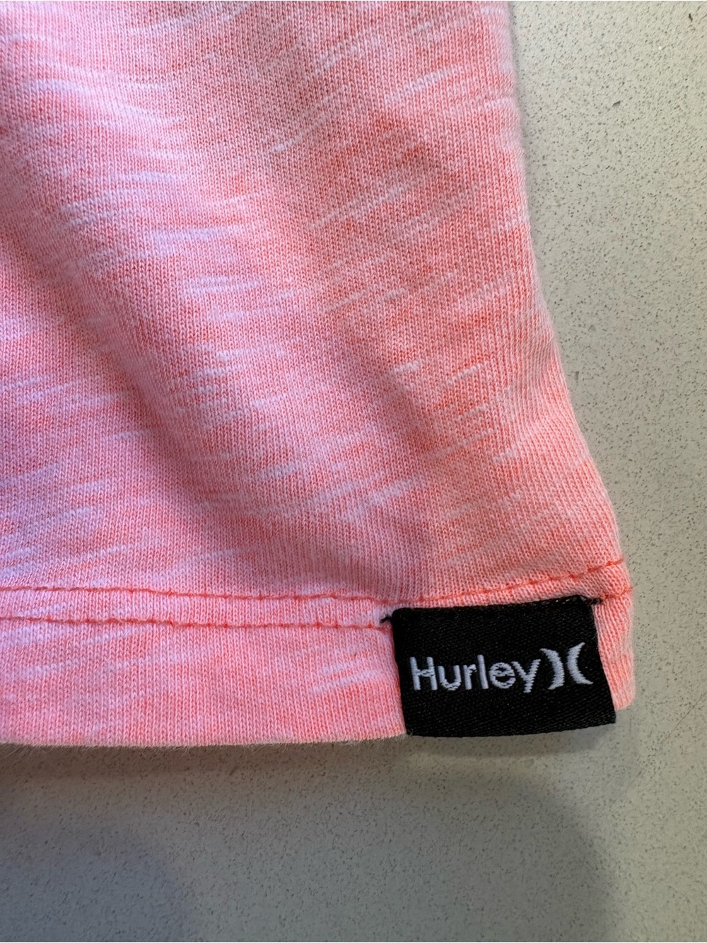 Hurley Men’s Coral Pink Logo Short-Sleeve Tee - Picture 3 of 5